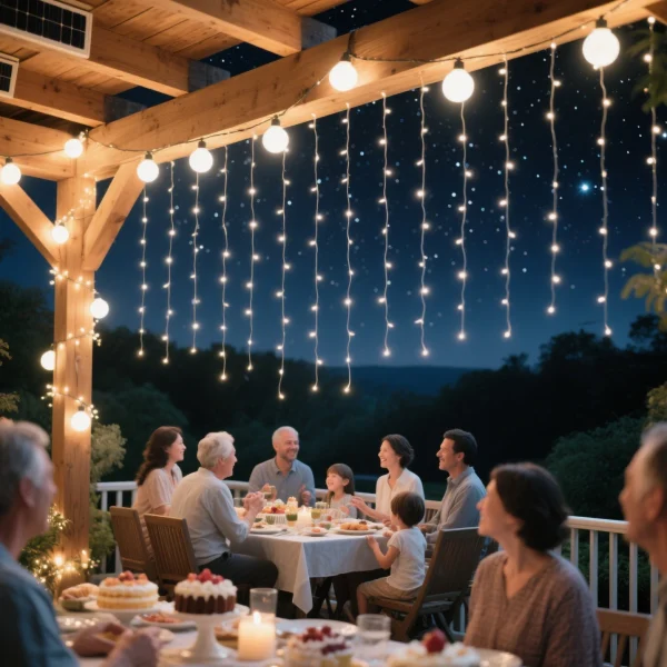 outdoor solar string lights