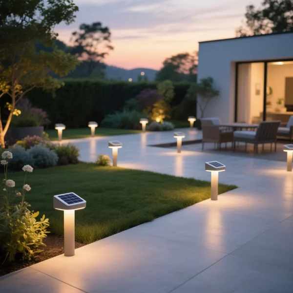 flat solar lights for walkway
